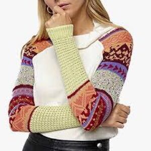 Colorful Free People Patterned Women's Sweater